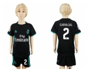 Real Madrid #2 Carvajal Away Kid Soccer Club Jersey1