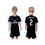 Real Madrid #2 Carvajal Away Kid Soccer Club Jersey