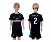 Real Madrid #2 Carvajal Away Kid Soccer Club Jersey