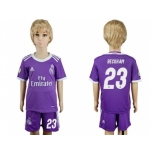 Real Madrid #23 Beckham Away Kid Soccer Club Jersey