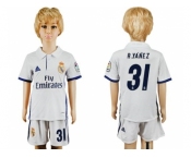 Real Madrid #31 R.Yanez White Home Kid Soccer Club Jersey1