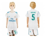 Real Madrid #5 Varane White Home Kid Soccer Club Jersey