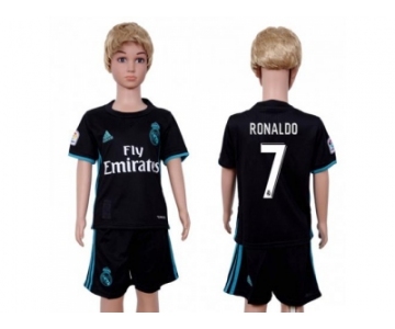 Real Madrid #7 Ronaldo Away Kid Soccer Club Jersey