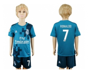 Real Madrid #7 Ronaldo Sec Away Kid Soccer Club Jersey