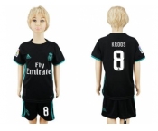 Real Madrid #8 Kroos Away Kid Soccer Club Jersey1