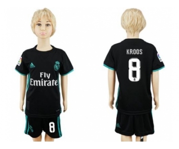 Real Madrid #8 Kroos Away Kid Soccer Club Jersey1