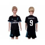 Real Madrid #9 Benzema Away Kid Soccer Club Jersey