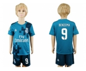 Real Madrid #9 Benzema Sec Away Kid Soccer Club Jersey