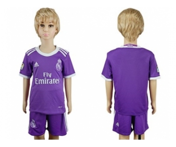 Real Madrid Blank Away Kid Soccer Club Jersey2