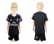 Real Madrid Blank Black Kid Soccer Club Jersey