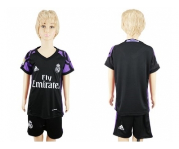 Real Madrid Blank Black Kid Soccer Club Jersey