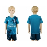 Real Madrid Blank Sec Away Kid Soccer Club Jersey