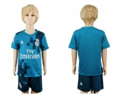 Real Madrid Blank Sec Away Kid Soccer Club Jersey