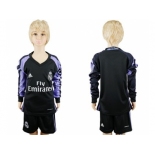 Real Madrid Blank Sec Away Long Sleeves Kid Soccer Club Jersey