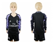 Real Madrid Blank Sec Away Long Sleeves Kid Soccer Club Jersey