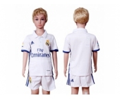 Real Madrid Blank White Home Kid Soccer Club Jersey2