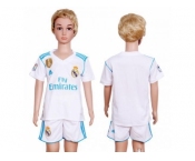 Real Madrid Blank White Home Kid Soccer Club Jersey