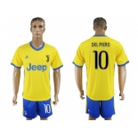 Juventus #10 Del Piero Away Soccer Club Jersey