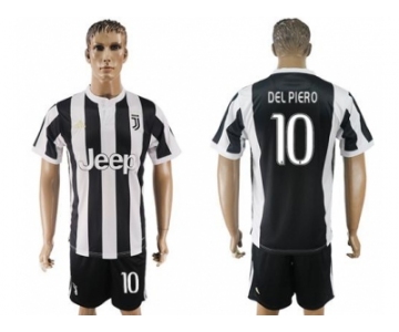 Juventus #10 Del Piero Home Soccer Club Jersey