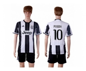 Juventus #10 Pogba Home Soccer Club Jersey 1