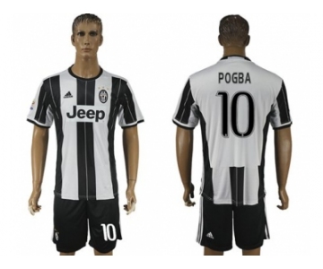 Juventus #10 Pogba Home Soccer Club Jersey 2