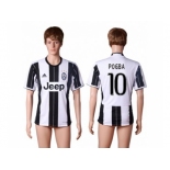 Juventus #10 Pogba Home Soccer Club Jersey 3