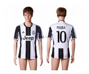 Juventus #10 Pogba Home Soccer Club Jersey 3