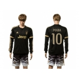 Juventus #10 Pogba SEC Away Long Sleeves Soccer Club Jersey