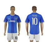 Juventus #10 Tevez Away Soccer Club Jersey