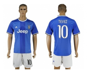 Juventus #10 Tevez Away Soccer Club Jersey