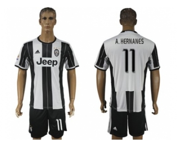 Juventus #11 A.Hernanes Home Soccer Club Jersey