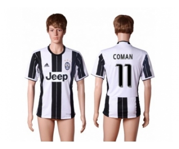 Juventus #11 Coman Home Soccer Club Jersey 4