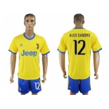 Juventus #12 Alex Sandro Away Soccer Club Jersey 1