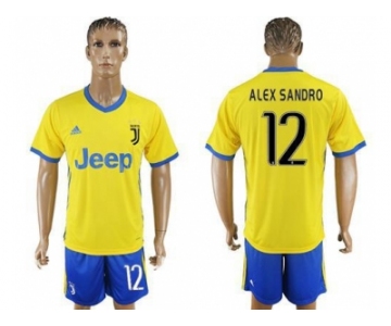 Juventus #12 Alex Sandro Away Soccer Club Jersey 1