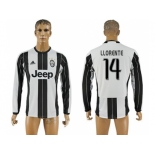 Juventus #14 LLORENTE Home Long Sleeves Soccer Club Jersey 1