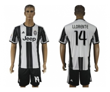 Juventus #14 Llorente Home Soccer Club Jersey 2