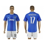 Juventus #17 Mandzukic Away Soccer Club Jersey 3