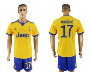 Juventus #17 Mandzukic Away Soccer Club Jersey