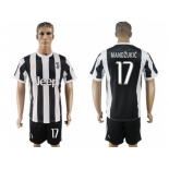 Juventus #17 Mandzukic Home Soccer Club Jersey 1