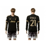 Juventus #21 Dybala SEC Away Long Sleeves Soccer Club Jersey