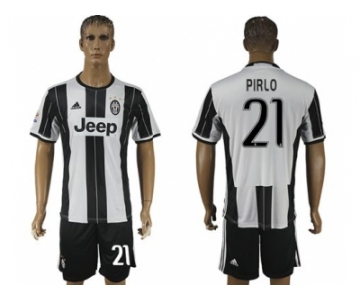 Juventus #21 Pirlo Home Soccer Club Jersey 2