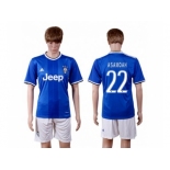 Juventus #22 Asamoah Away Soccer Club Jersey 1