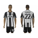 Juventus #22 Asamoah Home Soccer Club Jersey 2