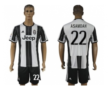 Juventus #22 Asamoah Home Soccer Club Jersey 2