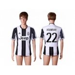 Juventus #22 Asamoah Home Soccer Club Jersey 3