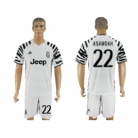 Juventus #22 Asamoah SEC Away Soccer Club Jersey