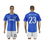 Juventus #23 Dani Alves Away Soccer Club Jersey 2