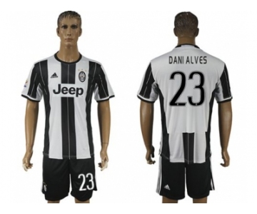 Juventus #23 Dani Alves Home Soccer Club Jersey 3