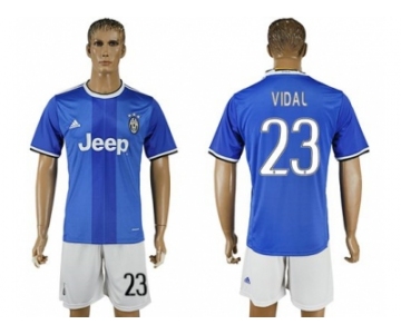 Juventus #23 Vidal Away Soccer Club Jersey 1