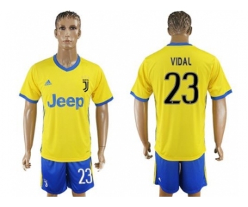 Juventus #23 Vidal Away Soccer Club Jersey